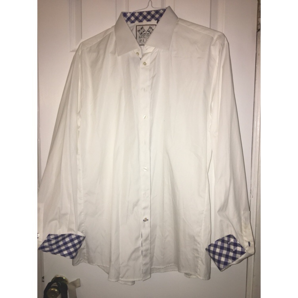Thomas pink button down shirt